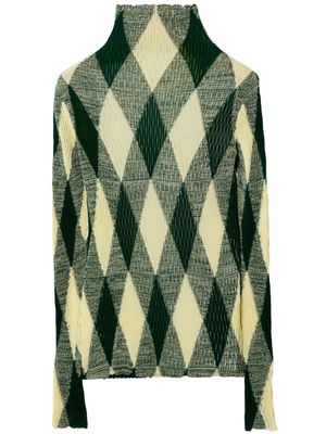 Burberry argyle-knit high-neck jumper - Neutrals