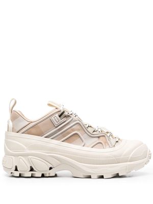Burberry Arthur check cotton sneakers - Neutrals