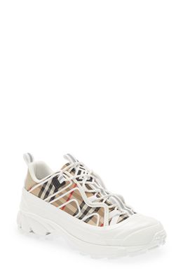 Burberry Arthur Story 76 Check Sneaker in Archieve Beige/White