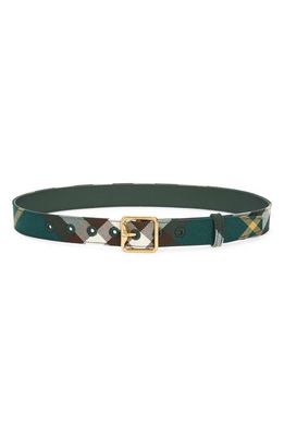 burberry B Buckle Check Belt in Ivy