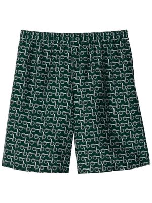 Burberry B-print silk shorts - Green