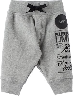 Burberry Baby Gray Montage Lounge Pants