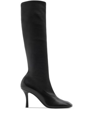 Burberry Baby leather knee-high boots - Black