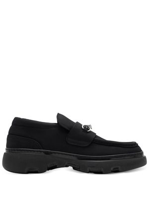 Burberry barbed-wire detail nubuck loafers - Black