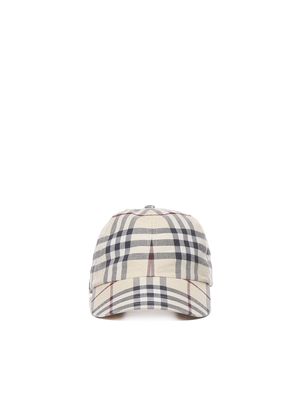 Burberry Baseball Cap With Check Print