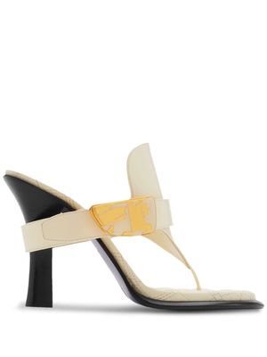 Burberry Bay 100mm leather sandals - Neutrals