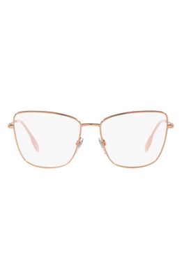 burberry Bea 55mm Cat Eye Optical Glasses in Rose Gold