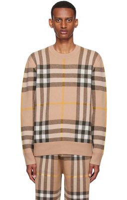 Burberry Beige Cashmere Nixon Sweater
