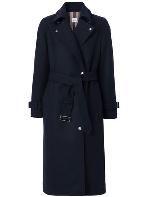 Burberry belted tailored trench coat - Blue