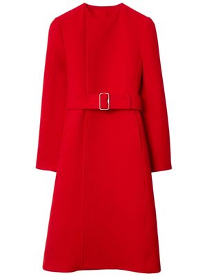 Burberry belted twill trench coat - Red
