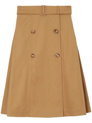Burberry belted-waist flared skirt - Neutrals