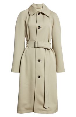 burberry Belted Wool Coat in Hunter