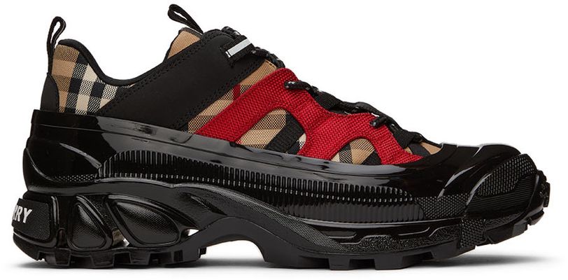 Burberry Black & Red Arthur Sneakers