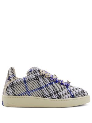 Burberry Box checked knitted sneakers - Blue