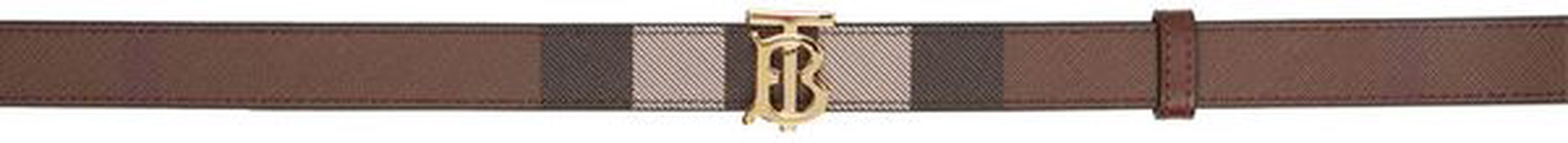 Burberry Brown Check Reversible TB Belt