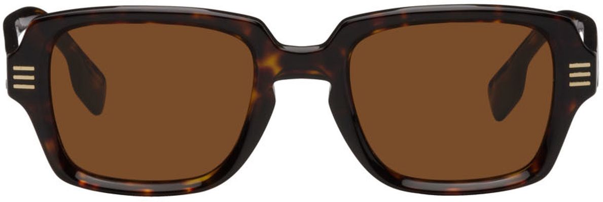 Burberry Brown Rectangular Sunglasses