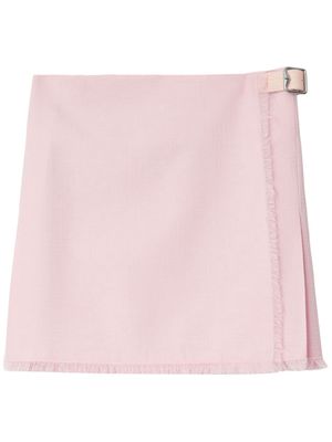 Burberry buckle-fastening wool kilt - Pink