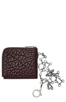 burberry Bull Hide Leather Wallet on a B-Chain in Bordeuax