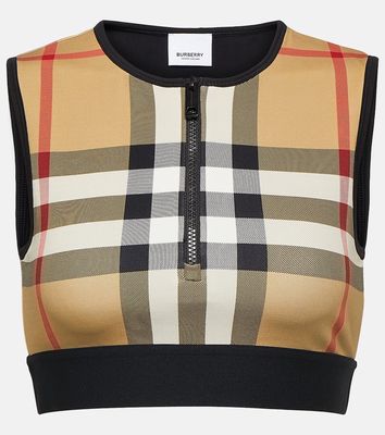 Burberry Burberry Check jersey crop top