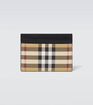 Burberry Burberry Check leather card holder