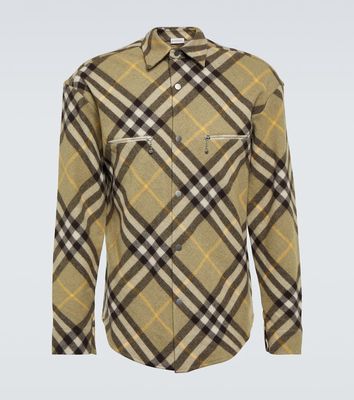 Burberry Burberry Check wool-blend shirt jacket