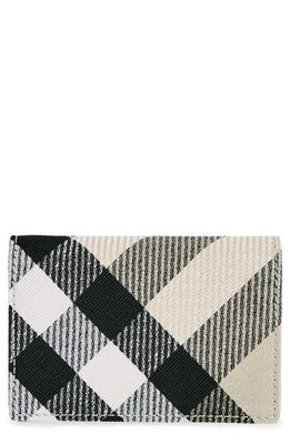 burberry Business Check Jacquard Card Case in Lichen