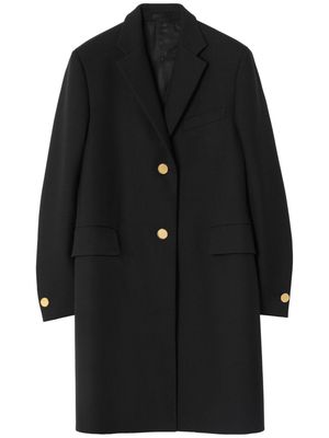Burberry button-down single-breasted coat - Black