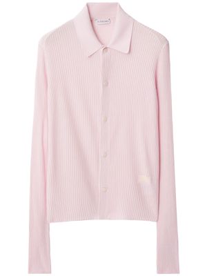 Burberry buttoned ribbed cardigan - Pink