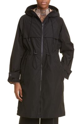 burberry Charminster Equestrian Knight Monogram Parka in Black