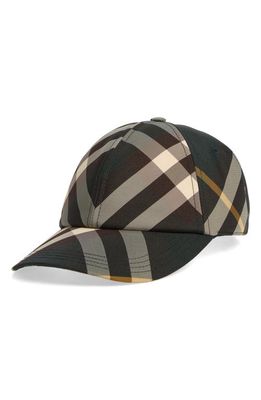 burberry Check Baseball Cap in Ivy