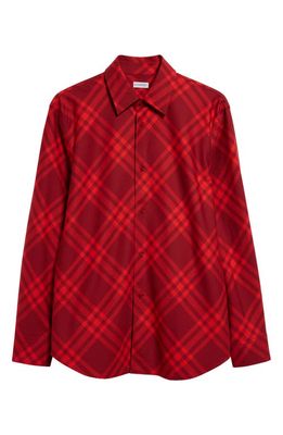 burberry Check Brushed Cotton Flannel Button-Up Shirt in Ripple Ip Check