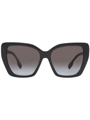 Burberry Check cat-eye frame sunglasses - Black