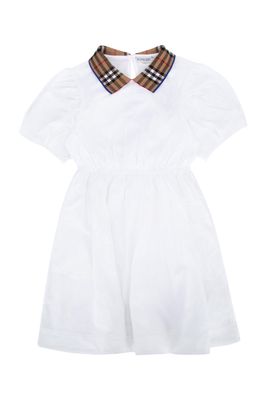 Burberry Check-collar Short-sleeved Dress