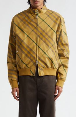 burberry Check Cotton Track Jacket in Cedar Ip Check at Nordstrom, Size 42 Us