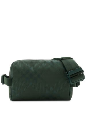 Burberry check-jacquard belt bag - Green