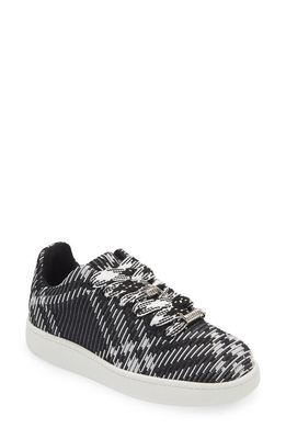 burberry Check Knit Low Top Sneaker in Black Ip Check