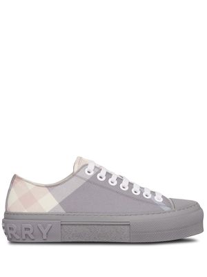 Burberry check low-top sneakers - Grey