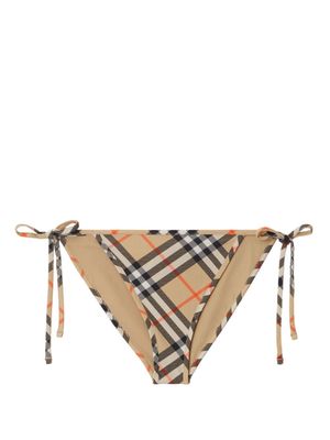 Burberry check-pattern bikini briefs - Neutrals