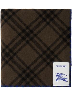 Burberry check-pattern cashmere blanket - Brown