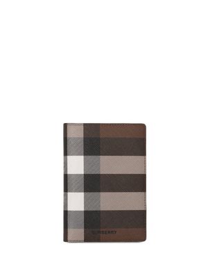 Burberry check-pattern passport holder - Brown