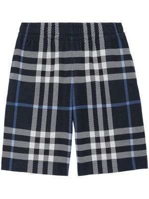 Burberry check-pattern straight-leg shorts - Black