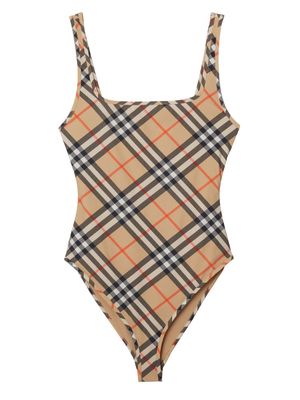 Burberry check-pattern swimsuit - Neutrals