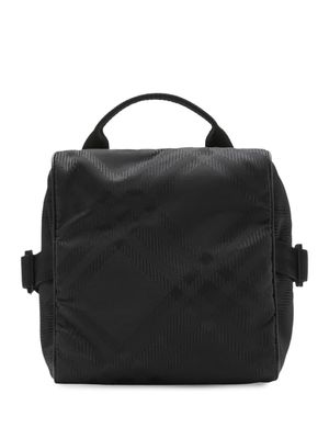 Burberry check-pattern zipped messenger bag - Black