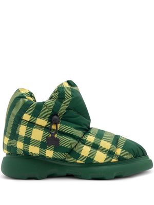 Burberry Check Pillow ankle boots - Green