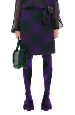 burberry Check Pleated Kilt Skirt in Royal Ip Check