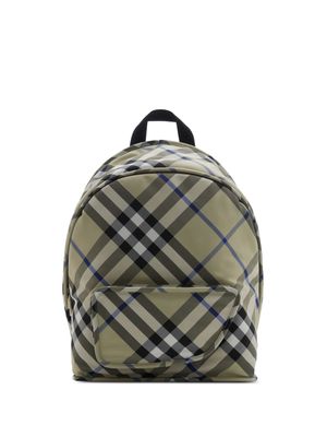 Burberry check-print backpack - Green