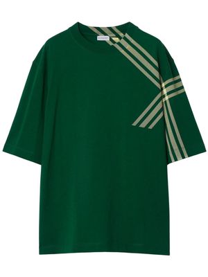 Burberry check-print cotton T-shirt - Green