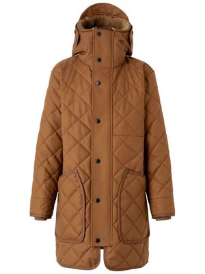 Burberry check-print hooded coat - Brown
