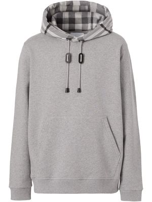 Burberry check-print hoodie - Grey