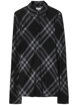 Burberry check-print long-sleeve shirt - Black